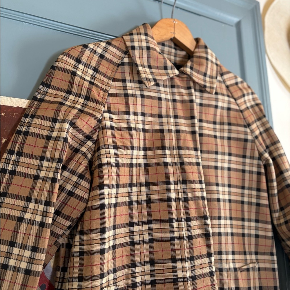 vintage 2000s express burberry coat
